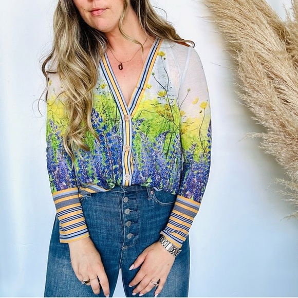 Anthropologie Floral Cardigan - Multicolor - Picture 2 of 8